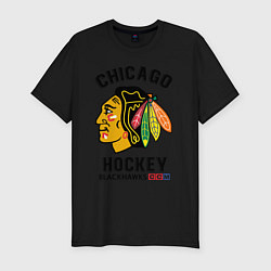 Футболка slim-fit CHICAGO BLACKHAWKS NHL, цвет: черный