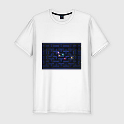 Мужская slim-футболка Pacman