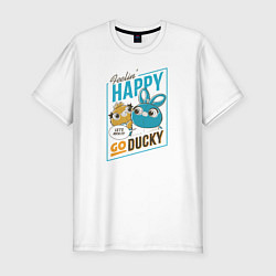 Мужская slim-футболка Ducky