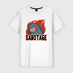 Футболка slim-fit Among Us Sabotage, цвет: белый
