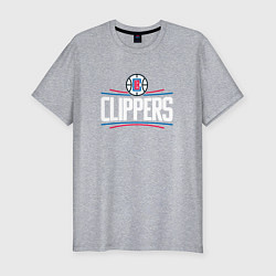 Футболка slim-fit Los Angeles Clippers, цвет: меланж