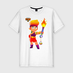 Футболка slim-fit Amber - Brawl Stars, цвет: белый