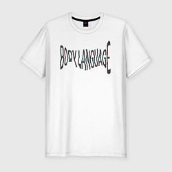 Мужская slim-футболка Body language