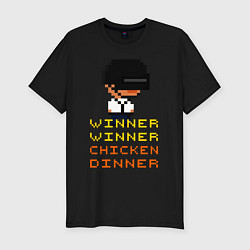 Футболка slim-fit PUBG Winner Chicken Dinner, цвет: черный