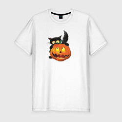 Мужская slim-футболка Хеллоуин