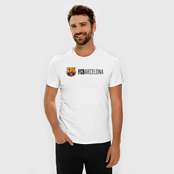 Футболка slim-fit Barcelona FC, цвет: белый — фото 2