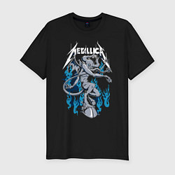 Мужская slim-футболка Metallica - черт