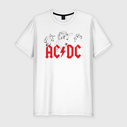 Футболка slim-fit ACDC, цвет: белый