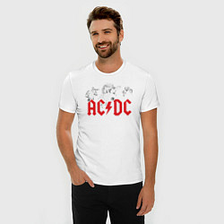 Футболка slim-fit ACDC, цвет: белый — фото 2