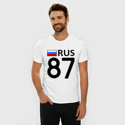 Футболка slim-fit RUS 87, цвет: белый — фото 2