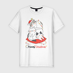 Мужская slim-футболка Merry Christmas