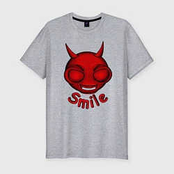 Футболка slim-fit Smile, цвет: меланж