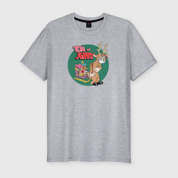 Футболка slim-fit Tom and Jerry, цвет: меланж