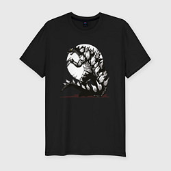 Футболка slim-fit Годзилла, цвет: черный