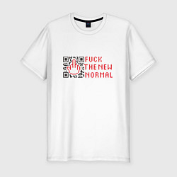 Мужская slim-футболка Fuck the new normal