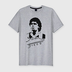 Футболка slim-fit Diego Maradona, цвет: меланж