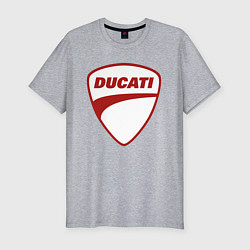 Футболка slim-fit Ducati Logo Дукати Лого Z, цвет: меланж