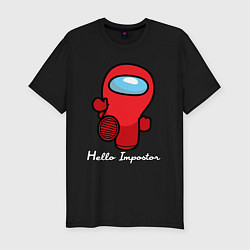 Мужская slim-футболка Hello Impostor