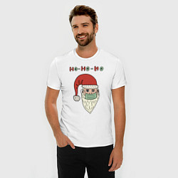 Футболка slim-fit Ho-ho-ho, цвет: белый — фото 2