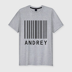 Мужская slim-футболка Андрей (штрихкод)