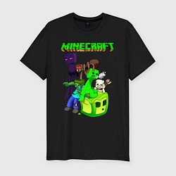 Мужская slim-футболка Minecraft