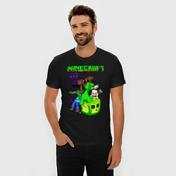 Футболка slim-fit Minecraft, цвет: черный — фото 2