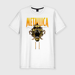 Футболка slim-fit Metallica art 02, цвет: белый