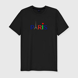 Футболка slim-fit Paris, цвет: черный