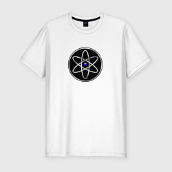 Мужская slim-футболка Атом наука