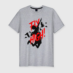 Мужская slim-футболка FLY HIGH! ВОЛЕЙБОЛ