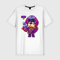 Футболка slim-fit Colonel Ruffs - Brawl Stars, цвет: белый