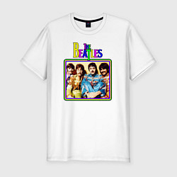 Футболка slim-fit The Beatles, цвет: белый