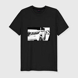 Мужская slim-футболка Range Rover Evoque Черно-белый