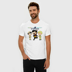 Футболка slim-fit CS GO Нубы и Читер, цвет: белый — фото 2