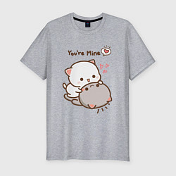 Мужская slim-футболка Влюблённые котята