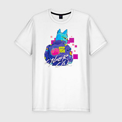 Мужская slim-футболка CYBER CAT 2077