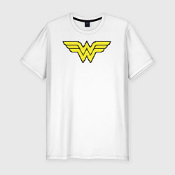 Мужская slim-футболка Wonder Woman 8 bit