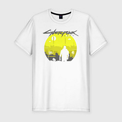 Мужская slim-футболка Cyberpunk 2077 CITY