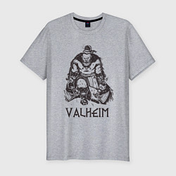 Мужская slim-футболка Valheim Викинг Берсерк