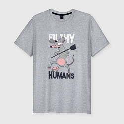 Мужская slim-футболка Мерзкие людишки Крыса