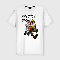 Футболка slim-fit Ratchet & Clank, цвет: белый