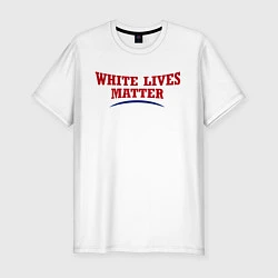 Мужская slim-футболка White lives matters