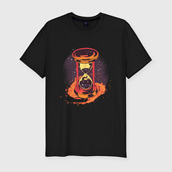 Мужская slim-футболка Галактические Песочные часы