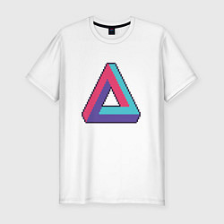 Футболка slim-fit Retrowave Infinite Triangle, цвет: белый