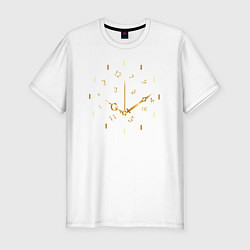 Мужская slim-футболка Золотые часы