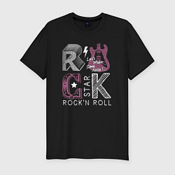 Футболка slim-fit ROCK STAR, цвет: черный