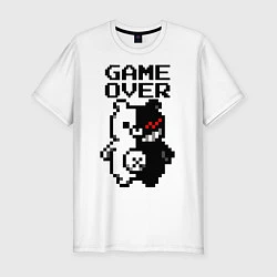 Мужская slim-футболка MONOKUMA GAME OVER