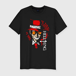 Футболка slim-fit Хеллсинг Hellsing, цвет: черный