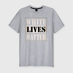 Футболка slim-fit White lives matters, цвет: меланж