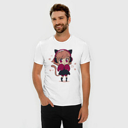 Футболка slim-fit Little kawaii anime girl, цвет: белый — фото 2